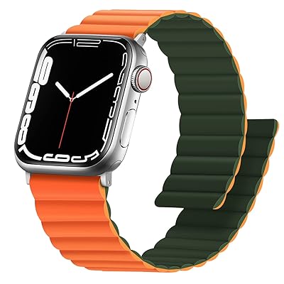 コンパチブル Apple Watch バンド45mm 44mm 42mm 41mm 40mm 38mm、磁気両面リバーシブルアップルウォッチバンド iWatch Ultra 2 シリーズ9/8/7/6/5/4/3/SE 用（49mm/45mm/44m