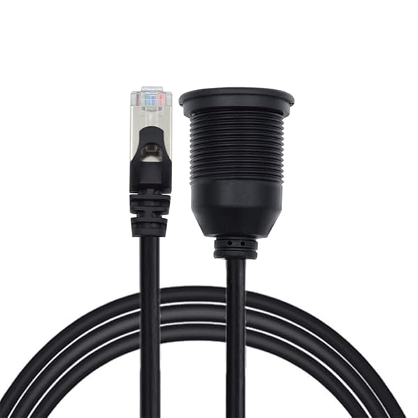 1m の防水ちり止めねじロック CAT6 RJ45 男性から女性 LAN イーサネット ネットワーク延長ケーブル車パ..