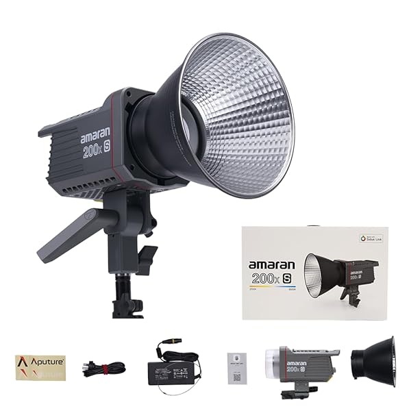 Amaran 200x-S Amaran 200xS Amaran 200x Sモデル LEDビデオライト 撮影ライト CRI≥95TLCI≥98 色温2700K-6500K 5600k1M＠45,400Lux 0－100％無階段調光 超軽量ボディ