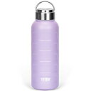 水筒 魔法瓶 マグボトル 真空 断熱 スポーツボトル 直飲み ステンレス 2重構造 広口 ハンドル付 大人 子供 0.75 / 1リットル (パープル, 1000ml)
