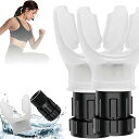 呼吸トレーナー、ポータブルマッスルトレーナー、調節可能な抵抗、肺活量トレーニング用品、呼吸持久力マシン、取り外し可能、掃除が簡単、フィットネス、ハイキング、スイミングなどに最適な強化運動呼吸用。無料収納バッグ (ホワイト+ホワイト)