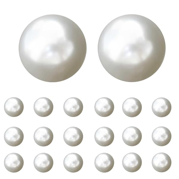 パール ボタン ホワイト ツヤあり 【10mm】 20個入り まん丸