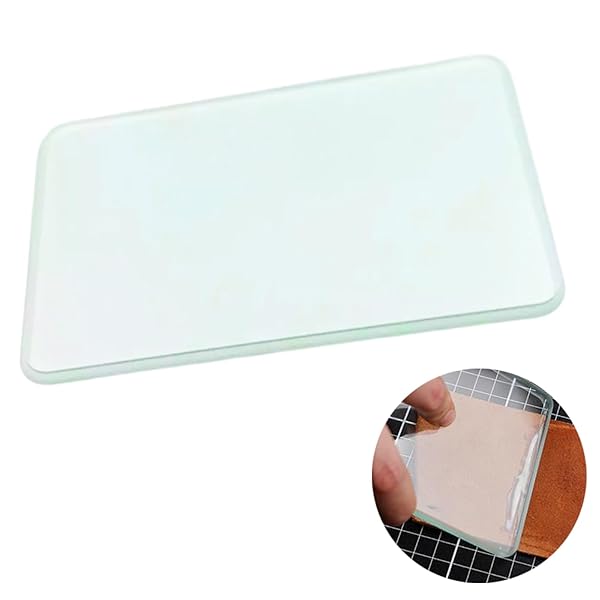 厚ガラス板 磨き板 8mm厚 レザークラフト 磨きガラス板 漉き台ガラス板用 タンニン鞣し革 革工具 裏面処理 DIY制作 手作り 革用 (クリア)