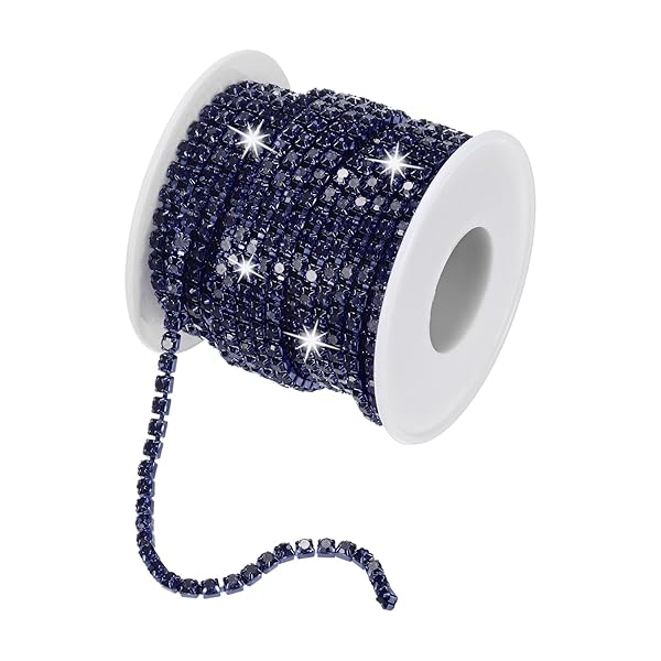 水晶ラインストーンクローズチェーン 4 mm 10ヤードシングルロートリミングクローチェーン 水晶クローカップチェーンロール 裁縫クラフト/DIY装飾/宝石クラフト用【暗い蘭】