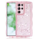 Galaxy S25 Ultra ケース (SC-52F SCG32)クリア キラキラ かわいい tpuソフトケース 薄型 傷防止背面 滑り止め 指紋防止 ストラップホール付き 透明 ギャラクシーS25ウルトラ かばー スマホケース (ピンク, S2