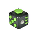 フィジェットキューブ サイコロキューブ ストレス解消キューブ 6in1 リリーフ 手持ち無沙汰を解消する玩具 おもちゃ 気分転換 プレゼント(ブラック+グリーン)(3)