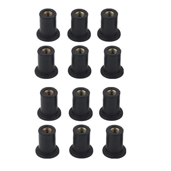 スクリーンボルト ウェルナット ボルト ボルトセット カヤックウェルナット、6個M6ゴムウェルナットフロントガラスボルトカヤックハードウェアナットオートバイ用カ...