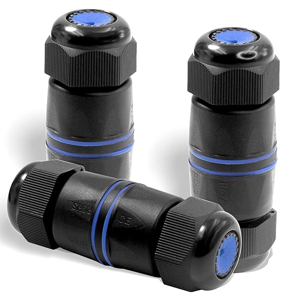 IP68防水 lanケーブル 延長コネクタ【短い】 シールド RJ45 中継コネクタ Cat6/Cat5/Cat5eケーブル コネクタ 屋外 3個セット