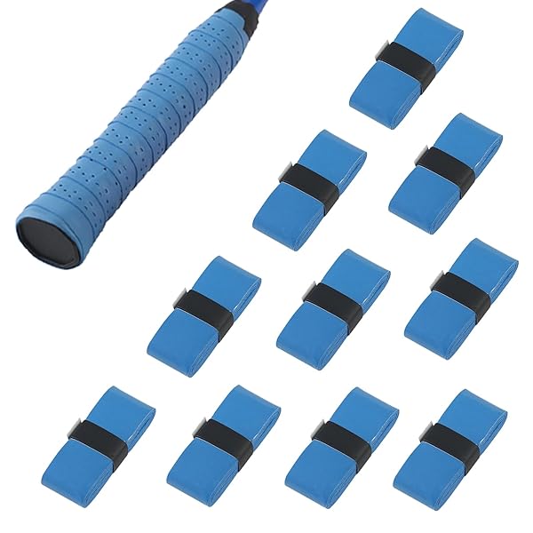 グリップテープ 10枚セット バドミントングリップ 滑り止めテープ テニス グリップ テープ 通気性 吸汗 多孔型 衝撃吸収 ゴルフ/釣り竿/テニス/バドミント...