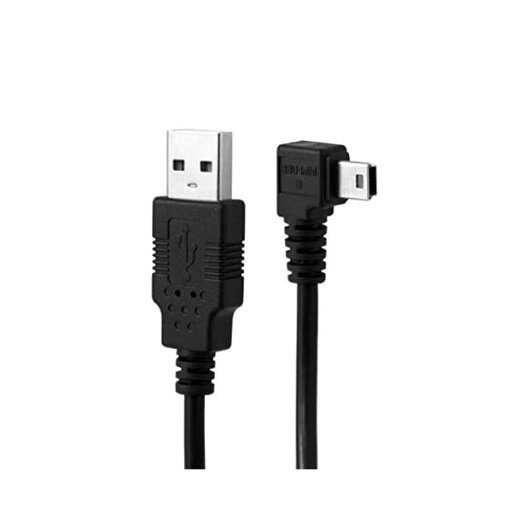Mini USB B タイプ5ピンオス右向きL字型からUSB 2.0オスデータケーブル フェライト3m付き Mini USB B タイプ5ピンオス右向きL字型からUSB 2.0オスデータケーブル フェライト3m付き