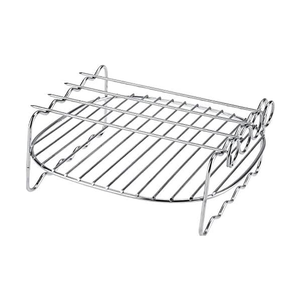 バーベキューネット 焼きアミ バーベキューラック フィリップス ノンフライヤー バーベキュー焼き網 多機能焼き網 二重層串焼き フィリップス・エア・フライヤー用 交換用 バーベキュー用網 ベーキングトレイ 清掃簡単