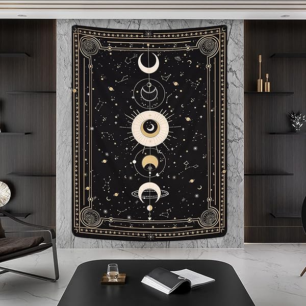 月相タペストリー 月壁布 北欧布ポスター 星座装飾布 大判 壁掛け 壁飾り 模様替え 装飾用品 インテリ..