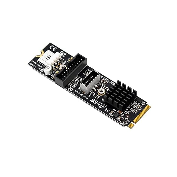 5Gbps Type-EUSB3.1フロントパネルソケットおよびUSB2.0からNVMENGFFM-KeyExpressカードマザーボード用アダプタ