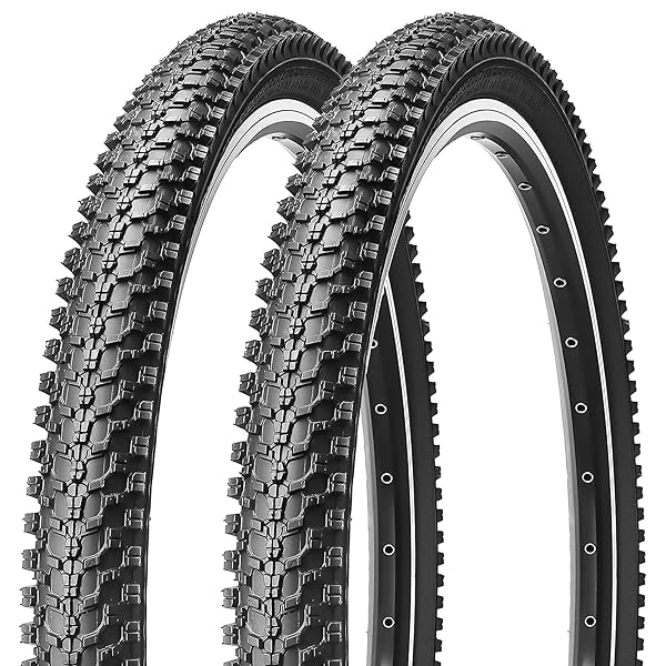 2本セット マウンテンバイク タイヤ 24インチ: 26×1.95 54-559 MTB 折り畳み式 交換用 自転車タイヤ - ブラック