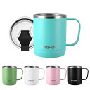 ステンレスマグカップ 真空断熱コーヒーカップ ふた付き 300ml 保温・保冷カップ 二重構造 携帯マグ タンブラー マグボトル コンビニマグ アウトドア 釣り...