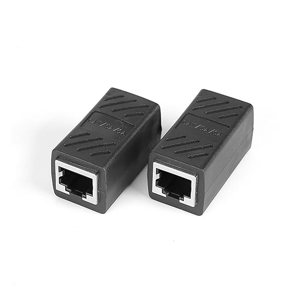 LANケーブル用中継コネクタ RJ45 延長 アダプタ メス-メス ギガビット 対応 8P8C コンパクトCat7 / Cat6 / Cat5e プラグ Lan端子 (2個セット)