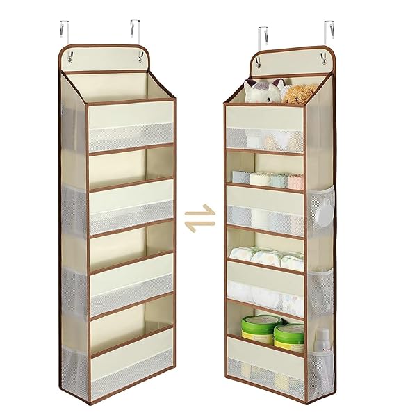 ウォールポケット 【2024新型】 ドア掛け収納式ポケット 4段の大容量 透明窓付き 変形防止設計 壁掛け..