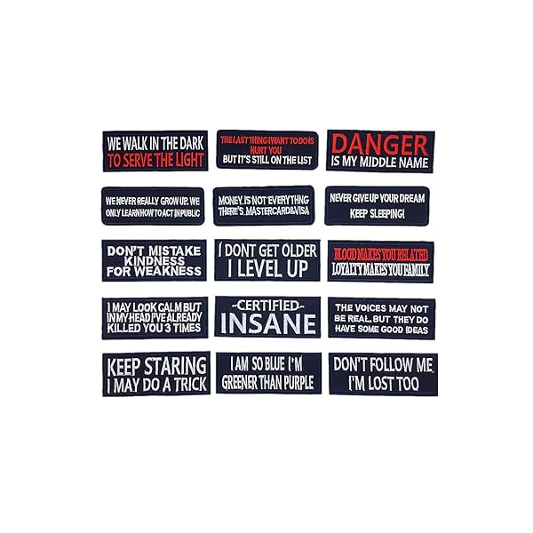 英語刺繍 ワッペン 15枚セット アイロンワッペン 刺繍 アップリケ タッグ ミリタリー 男子ジャケット ..