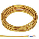 ファブリック布カバーラウンドワイヤー 3 M 18AWG 2コア ヴィンテージ編み電気コード ペンダントライトDIYプロジェクト用 金