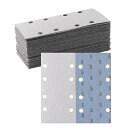 サンディングペーパー 93X185mm マジック式 #600番 30枚入 電動サンダー用ペーパー オービタル サンダー ペーパー 角サンドペーパー 吸塵8穴付 白 四角 塗装仕上げのサンディング 金属磨き 木工DIY作業に 詰まり防止紙やすり