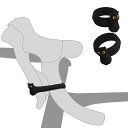自転車 フロントブレーキロック 弾性シリコンバンド ブレーキレバー ストッパー フロントブレーキ ハンドルロック 多用途 車輪固定 取り付け簡単 かわいい Brake Tie ニャンニャン猫cat (2個入)