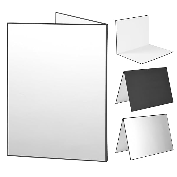 レフ板 大型 折りたたみ 反射板 1枚3色 銀 白 黒 カメラ レフ板 A3サイズ 物撮り 四角レフ 撮影キット ..