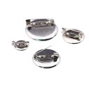 DIY 手芸 安全ピン ブローチバックベース シルバー 手作り 材料 25個入り (35mm)(3)