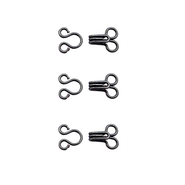 縫製フック フックとアイ 衣類アクセサリー 手縫い ズボン、スカート、ドレス DIY用 （ブラック） (50..