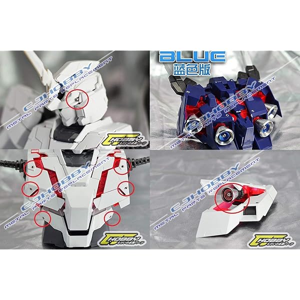 PG 1/60 RX-0 ユニコーンガンダム (機動戦士ガンダムUC)用 メタルバーニア セット CJ (シルバー+ブルー)