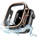 対応 Apple Watch ケース Series SE2/SE/6/5/4 アップルウォッチ カバー PC素材 防水 3D直角エッジデザ メッキ加工 Apple Watch カバー 全面保護 二重構造 アップルウォッチ ケース ガラスフィルム 一体