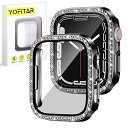 for apple Watch ケース キラキラ ラインストーン アップルウォッチ用保護カバー ガラスフィルム 一体型40mm/44mm series6/SE/...