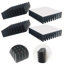 ヒートシンク 熱伝導性 熱暴走対策 L40mm X W40mm X H11mm 4個入り ブラック 冷却フィン アルミニウム製 放熱板 ファイア テレビ DIYキット ICチップ MOSFET 回路基板 ハイパワーLEDアンプに適用(2)
