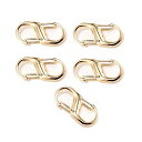 チェーンストラップバッグ用調節可能メタルバックル5個 バッグメタルチェーンの長さを短くする, ゴールドB, Gold B