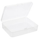 収納ケース 115x85x28 mm 4個 クリア貯蔵容器 ヒンジ付きのふた プラスチック 長方形ボックス ビーズ アート 工芸用
