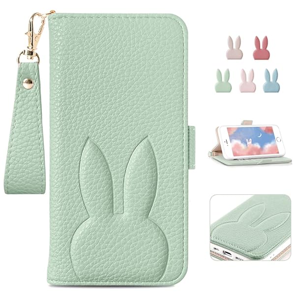 iPhoneSE 第2/第3世代 ケース 手帳型 iphone se2/se3 ケース人気 iPhone8/iPhone7 可愛い アイフォン8ケース アイフォンse スマホケース兎 アニマルおしゃれ カードポケット 電話ケース 財布型 携帯カバー