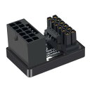 12VHPWR 16Pin 12+4P オス - メス PCI-E 5.0 パワー モジュラー ATX3.0 アダプター ダウンアングル 360度 4080 5090TI グラフィックカード用