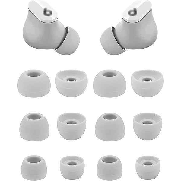 イヤーチップ Beats studio budsイヤホン用イヤーピース シリコン製 S/M/L3サイズ 6ペア Light Gray ホ..