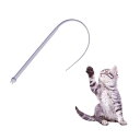猫 おもちゃ じゃらし猫 遊び ネズミの形をした猫の杖 ねこ玩具 釣り竿 シリコンマウステールシェイプワンドおもちゃ 運動不足とストレス解消 猫遊び 道具 (ブ...
