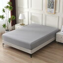 ボックスシーツ シングル 100x200cm 単品 オーストラリア綿100% ホテル仕様 サテン調 おしゃれ シーツ 100 200 柔らかい 無地 さらさら肌触り 吸汗 速乾 【グレー・シングル・100x200cm+30cm】