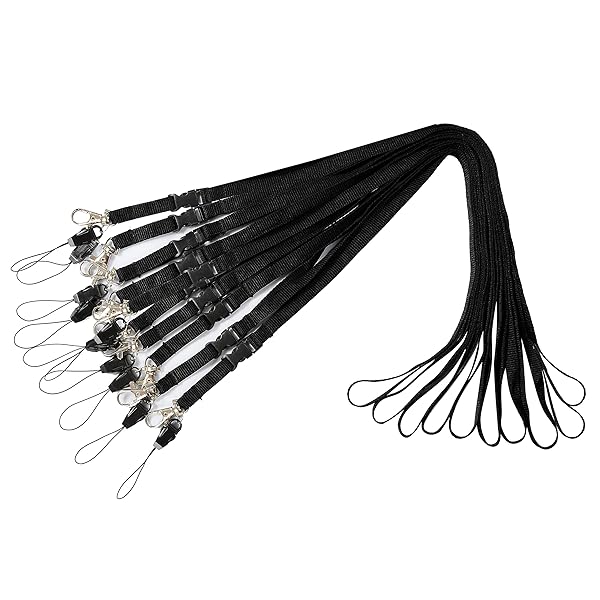 ネックストラップ 首かけ 平紐 落下・紛失防止 携帯/スマホ・名札・USBメモリ・キー・マスコット・ホイ..