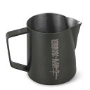 ミルクピッチャー ラテアート ステンレス 500ml エスプレッソ ミルクジャグ カフェラテ 握りやす 革新デザイン (マットブラック) P5032B-OS