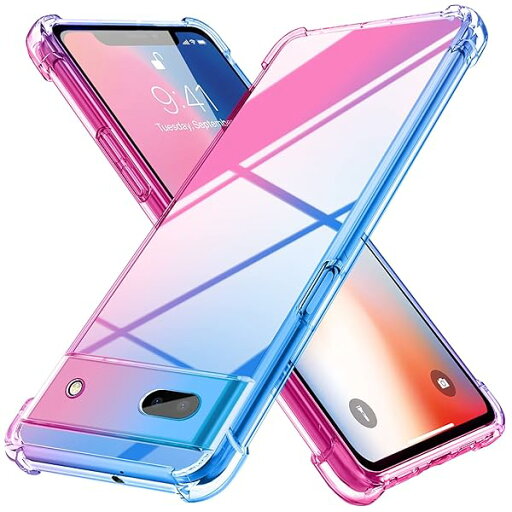 Google Pixel 6A 5G ケース クリア 薄型 グラデーション色 ケース 軽量 tpu 耐衝撃 スマホケース 透明 米軍MIL規格取得 おしゃれ 黄変防止防塵一体型 人気 ピクセル 6a 5g 携帯カバー ブルー/ピンク MD-JBK-0 Google Pixel 6A 5G ケース クリア 薄型 グラデーション色 ケース 軽量 tpu 耐衝撃 スマホケース 透明 米軍MIL規格取得 おしゃれ 黄変防止防塵一体型 人気 ピクセル 6a 5g 携帯カバー ブルー/ピンク MD-JBK-0