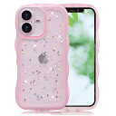 スマホケース 対応 iPhone16 Plus ケース クリア キラキラ かわいい tpuソフトケース 薄型 傷防止背面 滑り止め 指紋防止 ストラップホール付き スマホケース アイホン16プラス カバー (透明ピンク, 16 Plus)