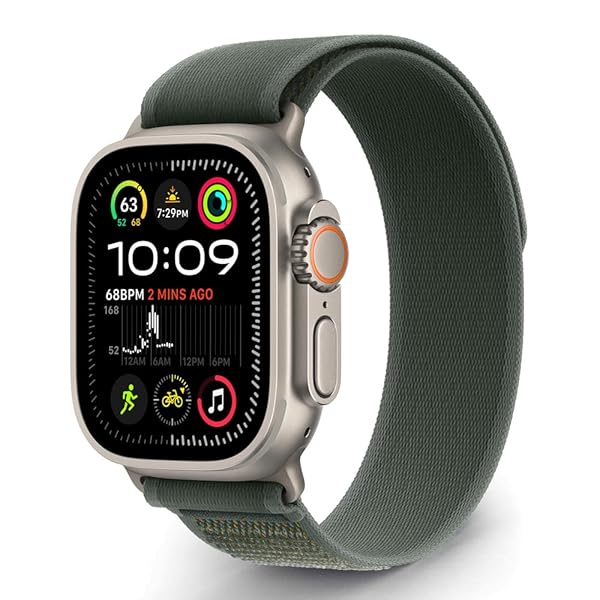 トレイルループ バンド 対応 Apple Watch Ultra 49mm 46mm 45mm 44mm 42mm(Series 3/2/1)、スポーツナイロン...