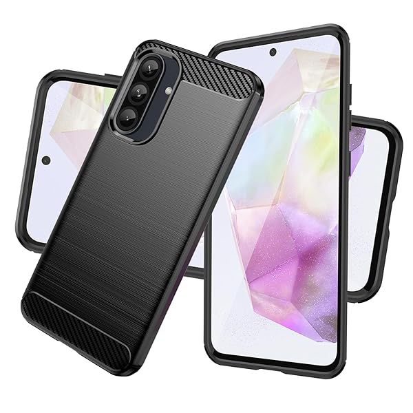 FOR Galaxy A36 5G 対応 ケース Galaxy A36 5G 対応カバー TPU 耐衝撃耐傷カバー 衝撃吸収 薄型 耐衝撃 すり傷防止 指紋防止 ワイヤレス充電対応 A36 携帯電話用全面保護ケース カバー (ブラック)