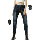 バイク用パンツ 夏 レディース用 メッシュパンツ ライディングパンツ 夏用 ライダースパンツ 通気 スリム バイクズボン プロテクター付き レーシングパンツ 耐...