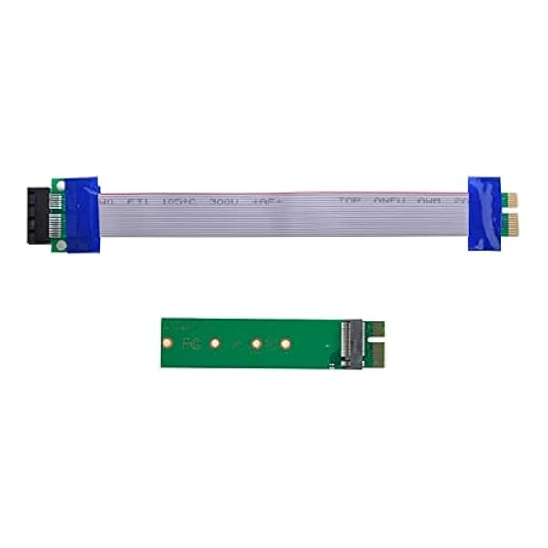 NGFF M-Key NVME AHCI SSD - PCI-E 3.0 1 x 1 垂直アダプター ケーブルオス-メス延長付き