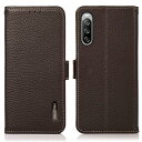 Xperia 10 III ケース 手帳型 本革 エクスペリア 10 III SO-52B SOG04 本革 カバー 財布型 高級本皮 シュリンクカーフレザー ...