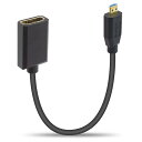 マイクロHDMI HDMI延長ケーブル 8K HDMIマイクロHDMI 2.1短いケーブル 48Gbps 極薄マイクロHDMIオスHDMIメス変換ケーブル ダイナミックHDR対応 GoPro/デジタルカメラ等 1フィート/30cm