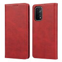 OPPO A54 5G ケース 手帳型 oppo a54 ケース カバー スマホケース オッポ A54 5G 収納 au OPG02 ケース 耐衝撃 耐久性 oppoa54スマホケース 耐摩擦 マグネット式 レザー カバー -ヴィンテージレッド